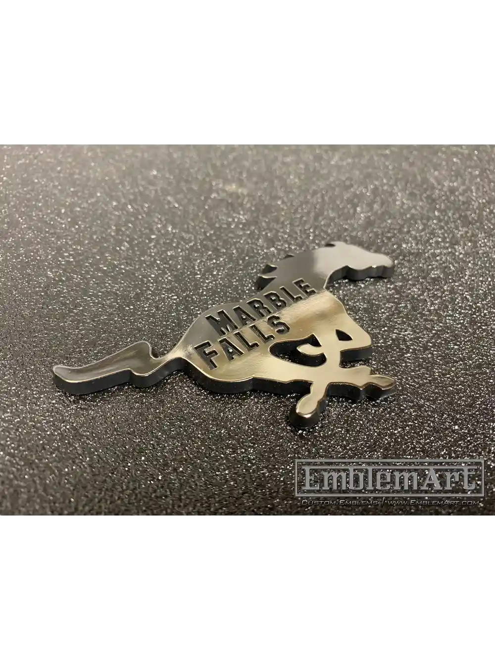 Custom Chrome Plated Emblems - Marble Falls Chrome Plated Emblem