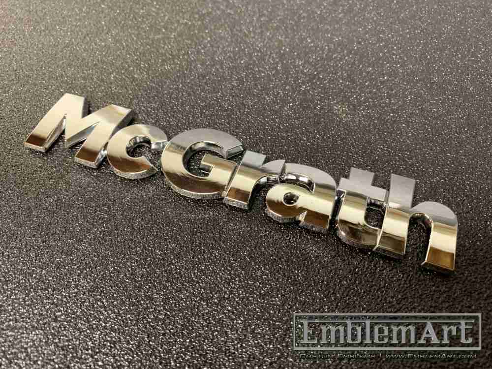 Custom Chrome Plated Emblems - Custom Mcgraht Chrome Plated Emblem