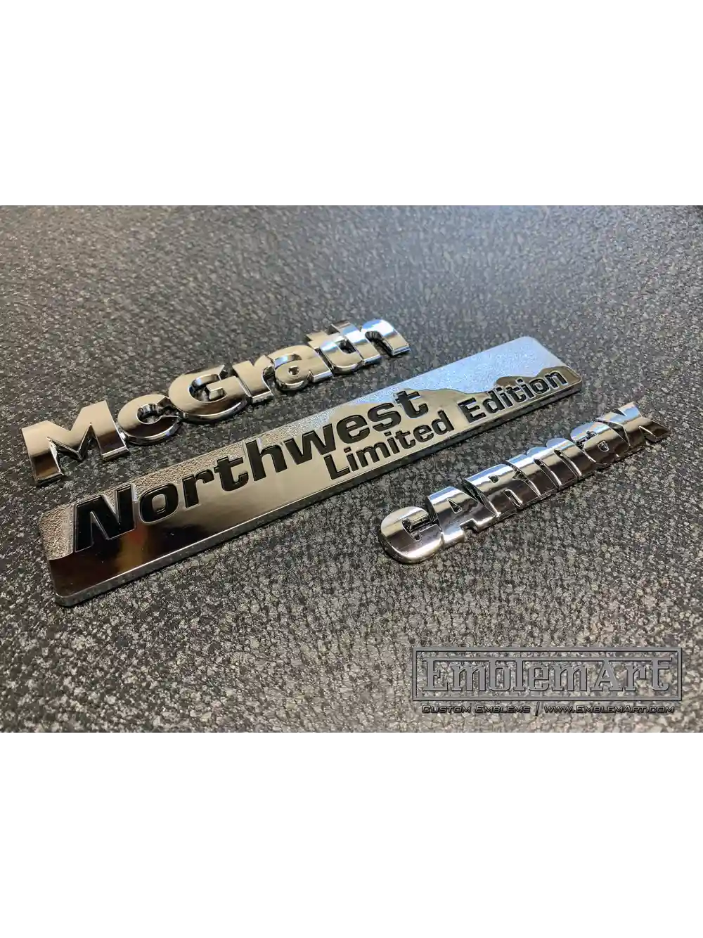 Custom Chrome Plated Emblems - Mcgrath Northwest Carmax 01 Chrome Plated Emblem