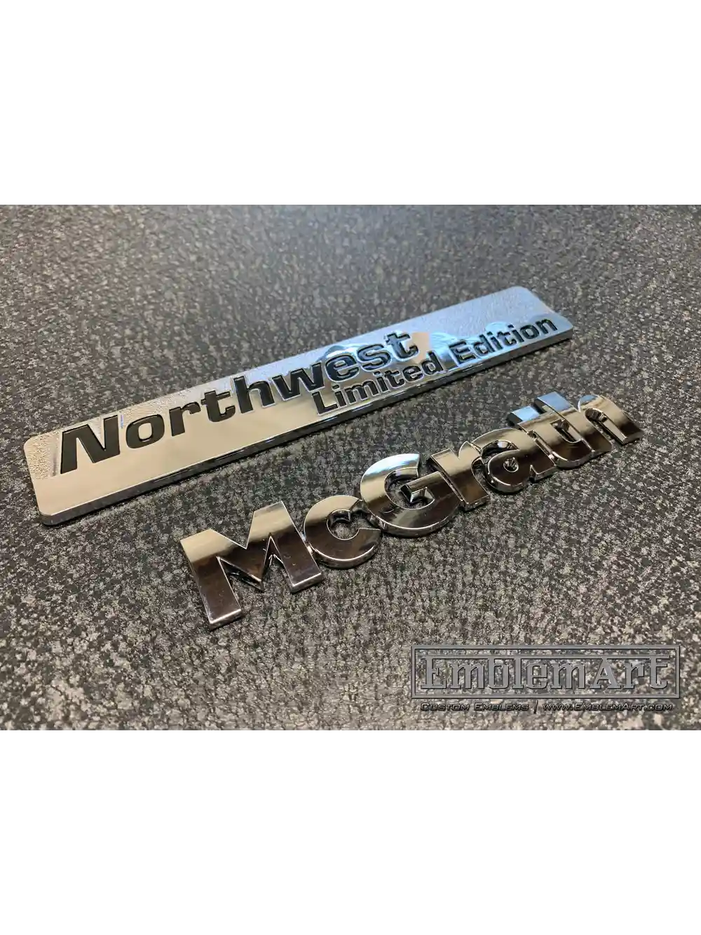 Custom Chrome Plated Emblems - Northwestern Mcgrath 01 Chrome Plated Emblem