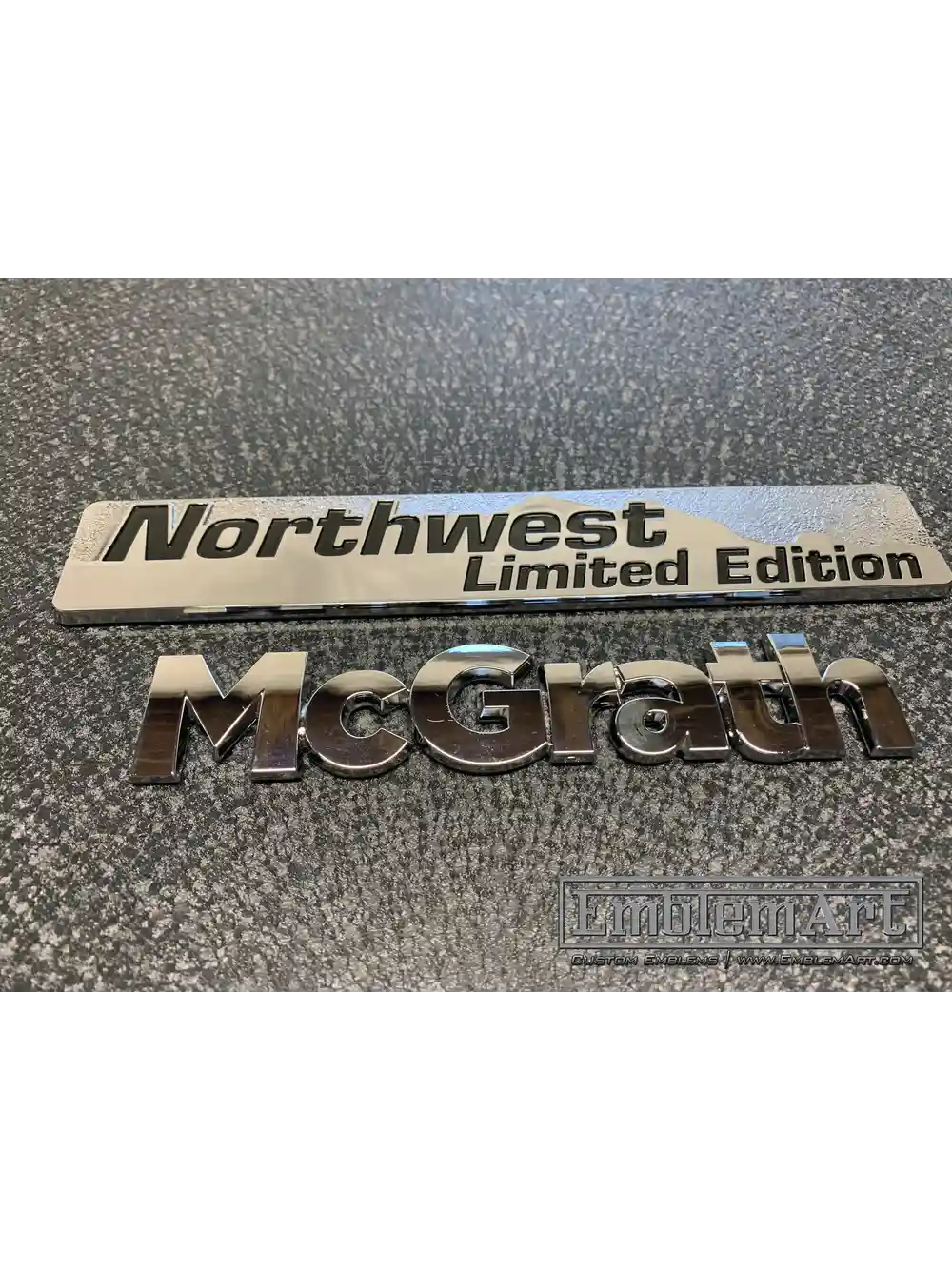 Custom Chrome Plated Emblems - Northwestern Mcgrath 02 Chrome Plated Emblem