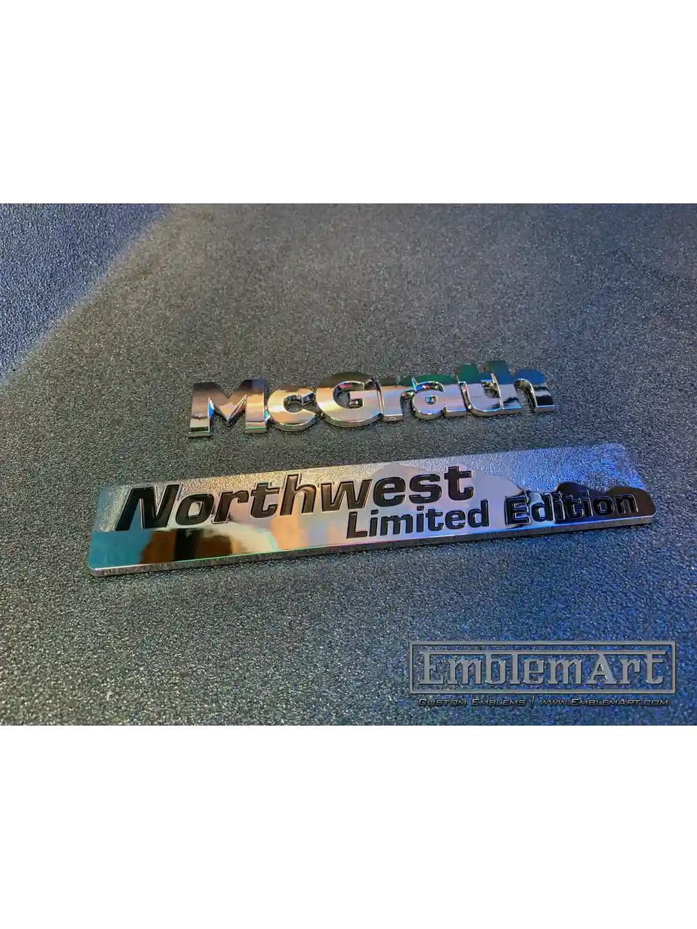 Custom Chrome Plated Emblems - Northwestern Mcgrath 05 Chrome Plated Emblem
