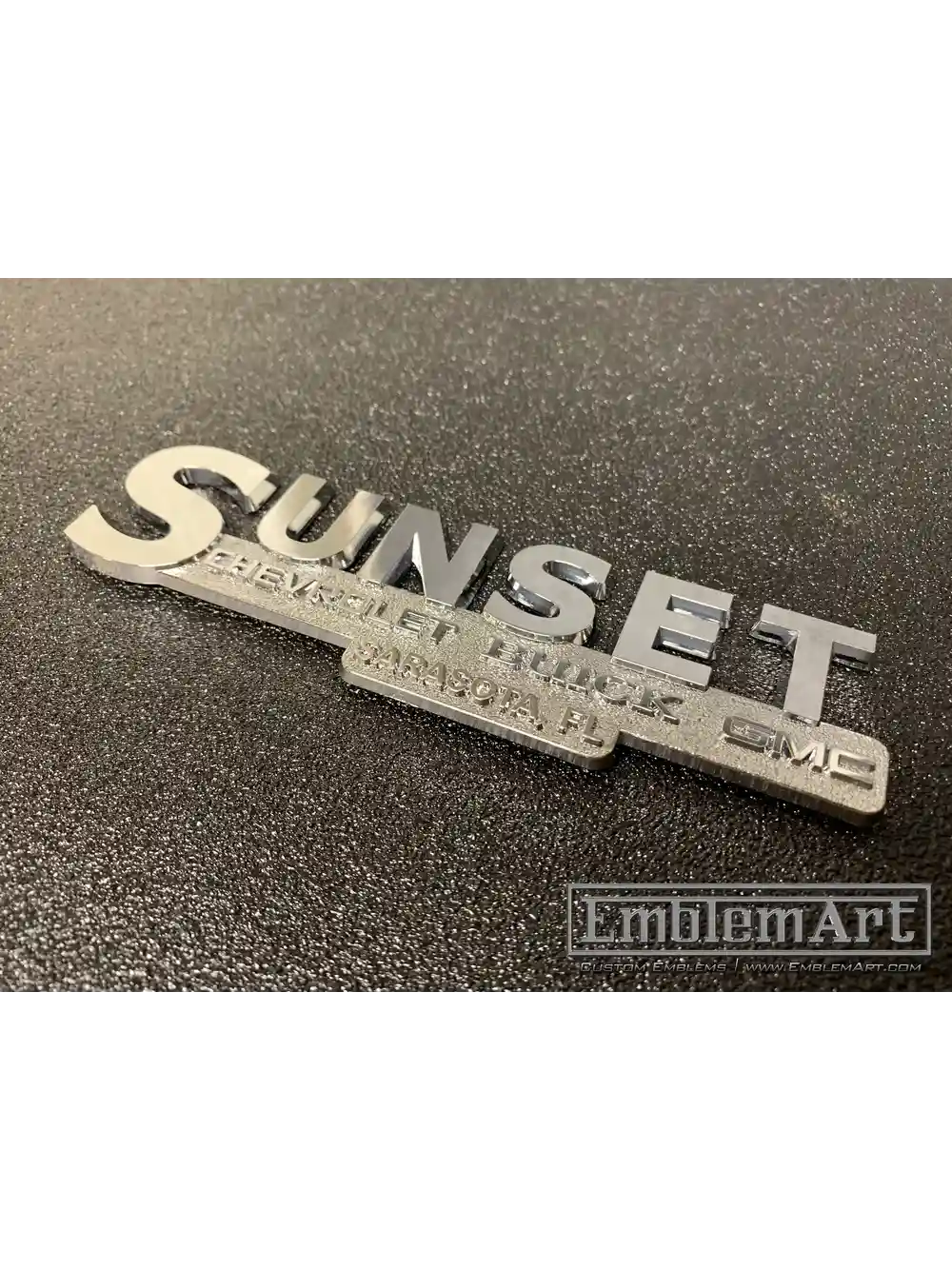 Custom Chrome Plated Emblems - Sunset Chrome Plated Emblem