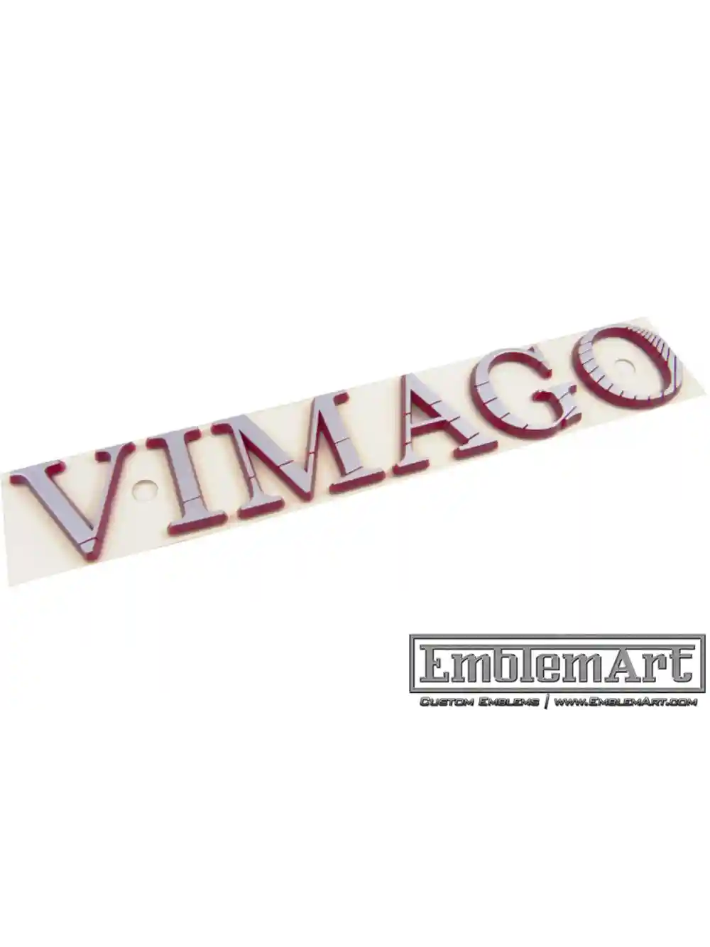 Custom Molded Plastic Emblems - Chrome Foil On Plastic Emblem