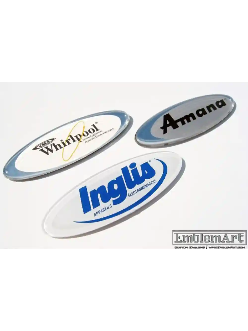 Custom Molded Plastic Emblems - ClearAcrylicWithReverseColorPrint Emblem