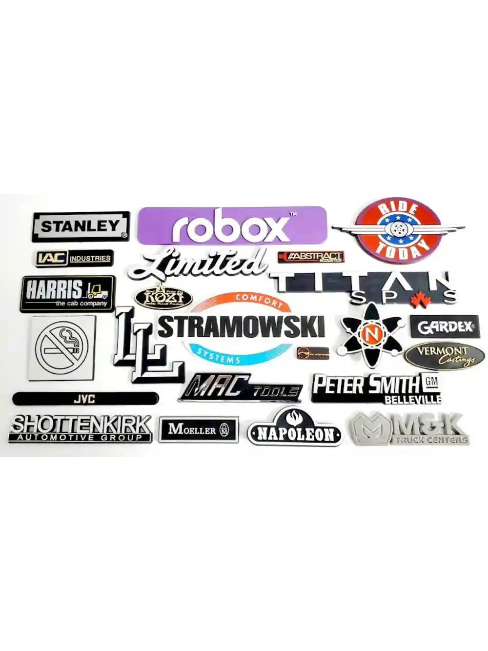 Custom Molded Plastic Emblems - Collage01 Emblem