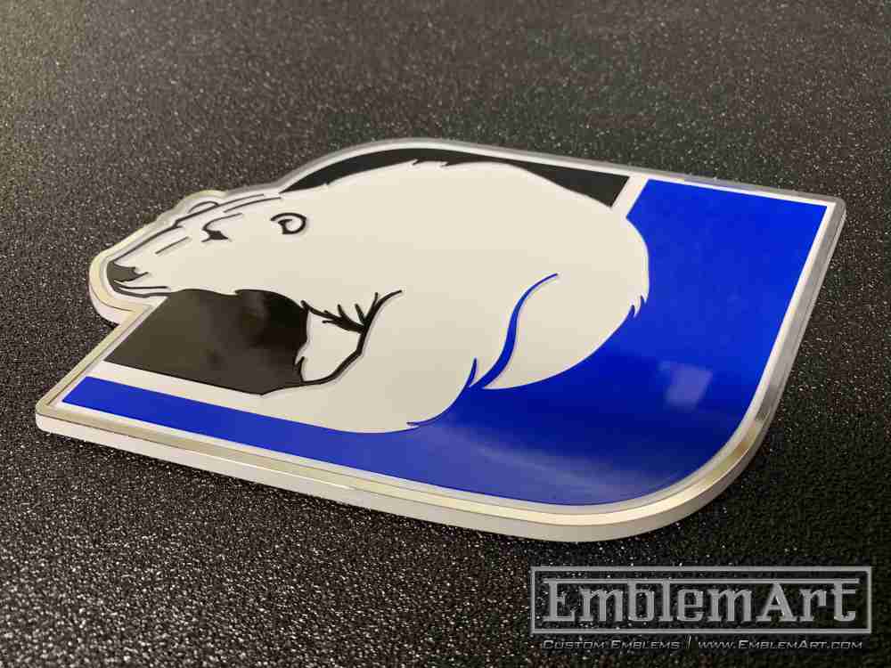 Custom Molded Plastic Emblems - Custom Polar Bear Emblem