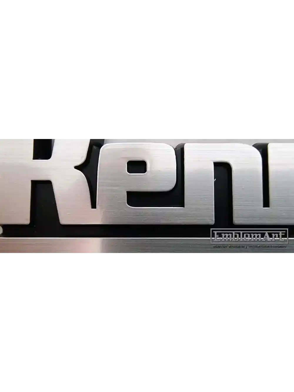 Custom Molded Plastic Emblems - Ren Indoor Brushed Emblem