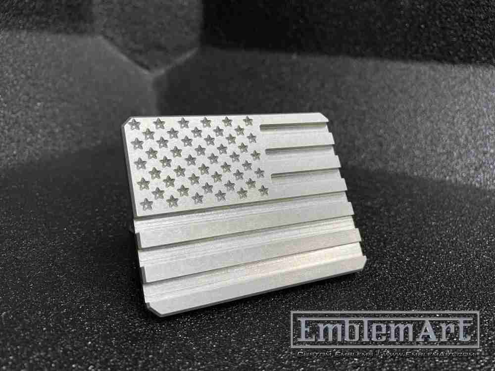 Custom Rd Emblems - Custom American Flag Aluminum Emblem