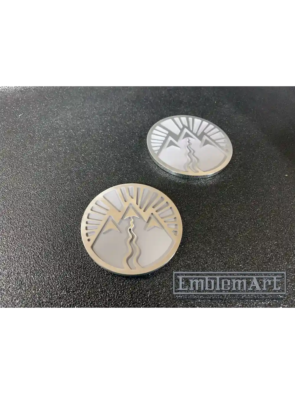 Custom Rd Emblems - Mountain Ski 01 Aluminum Milled Emblem