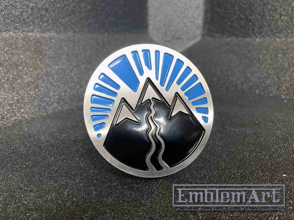 Custom Rd Emblems - Custom Mountain Ski Aluminum Milled Emblem